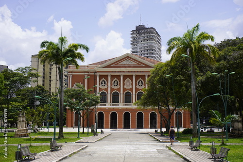 The Theatro da Paz (Peace Theater) is located in the city of Belém, in the state of Pará, in Brazil. Was built following neoclassical architectural lines, within the golden age of rubber in the Amazon