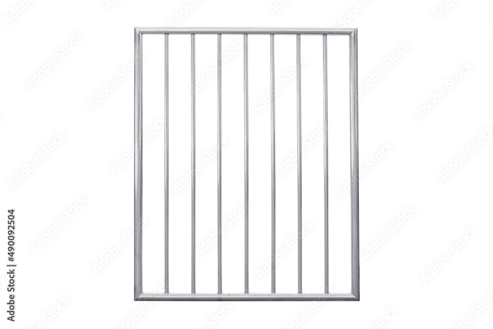 Stainless steel fence isolated on white background Stainless steel fence isolated on white background