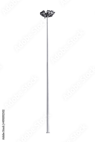 Street light pole isolated on a white background