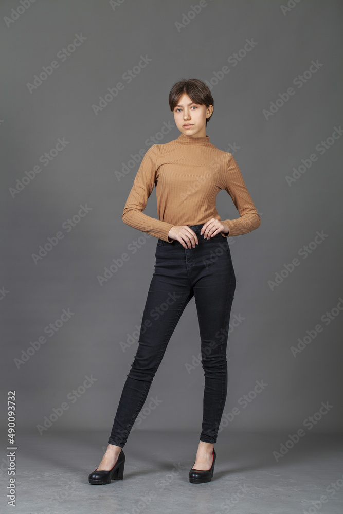 Fashion portrait of a young beautiful woman Fashion portrait of a young beautiful woman