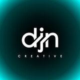 DJN Letter Initial Logo Design Template Vector Illustration