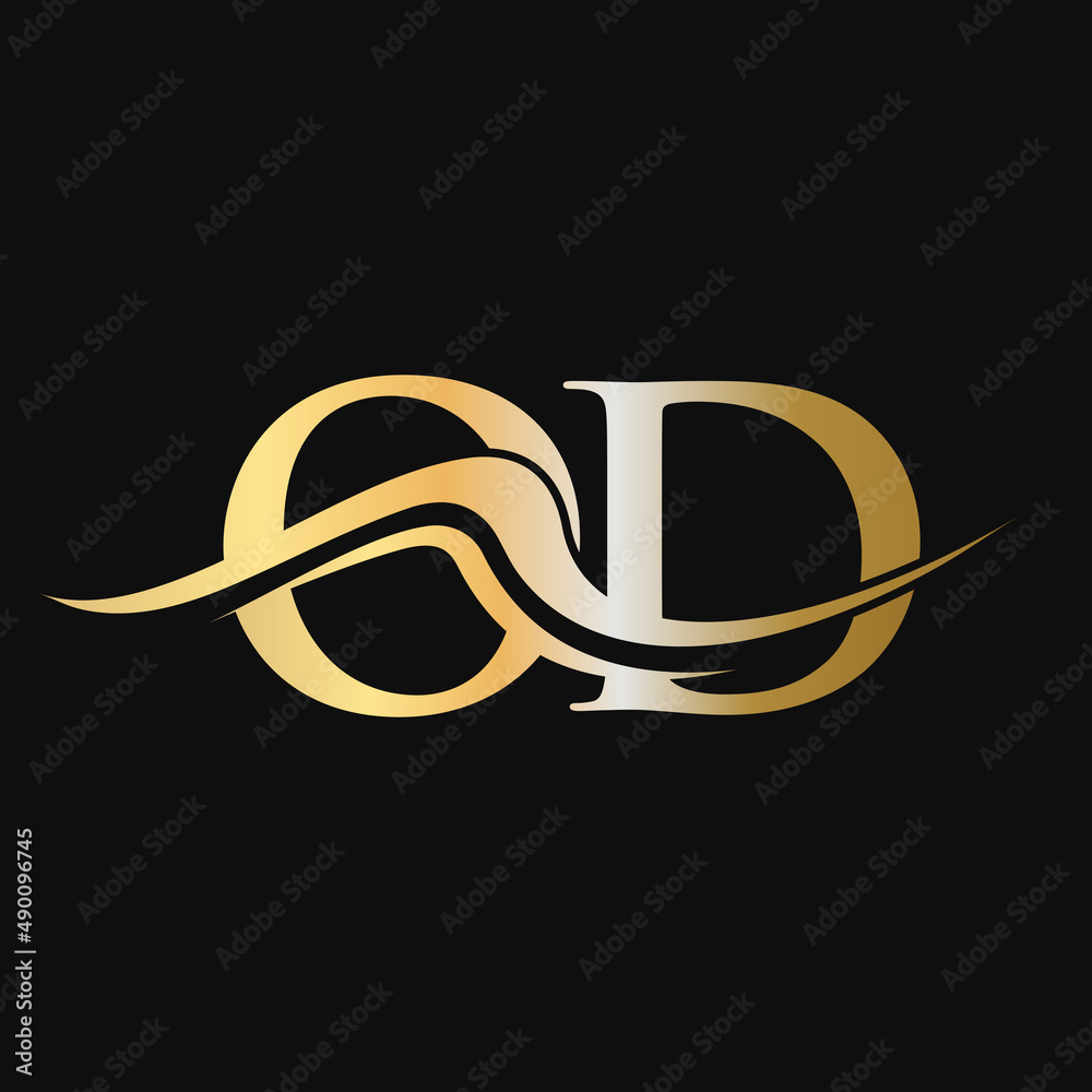 Letter OD Logo Design. Initial OD Logotype Template For Business And Company Logo - obrazy, fototapety, plakaty 