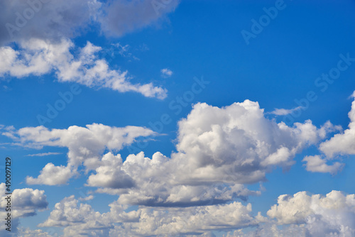 Sunny sky. Cloudscape Background. Close up of clouds
