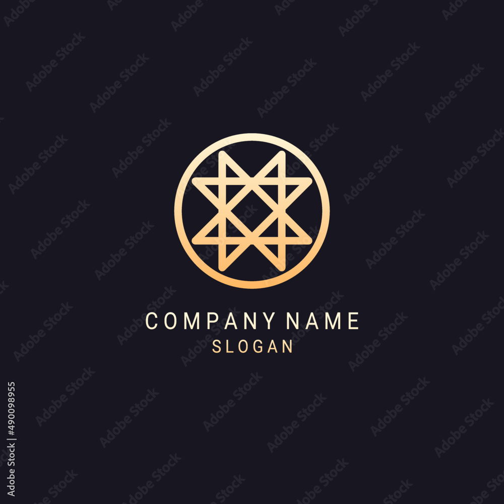 luxury abstract geometric emblem logo vector luxury abstract geometric emblem logo vector