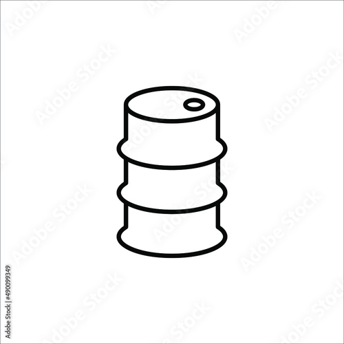 Barrel oil icon. Simple illustration of barrel oil icon for web on white background photo