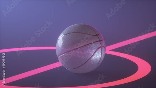 basketball ball on the court © digitalmio13