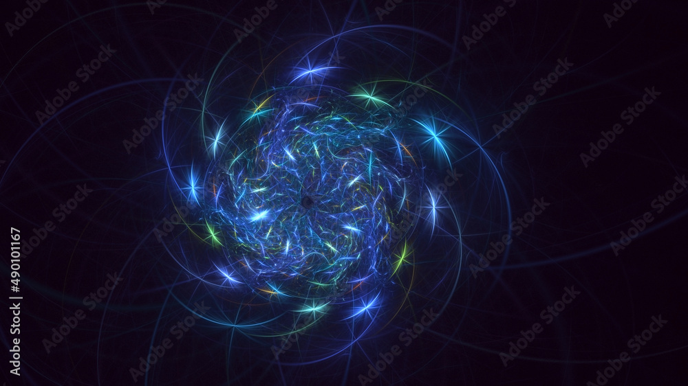 3D rendering abstract round light background 3D rendering abstract round light background