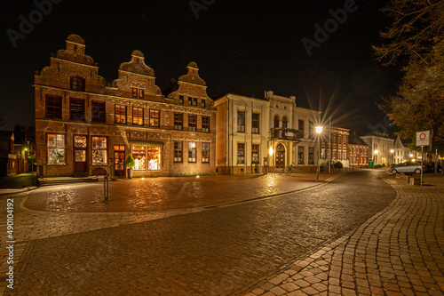 Stadt Norden (Ostfriesland) Marktplatz bei Nacht