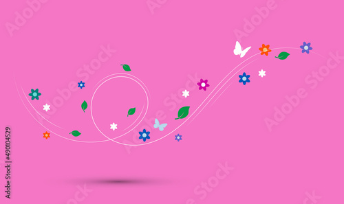 sfondo, folata di vento, fiori, piante, estate, primavera