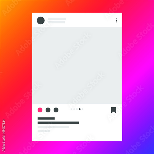 Instagram Social Media Carousel App Account Photo Template Single Page
