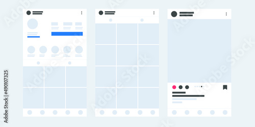 Instagram Social Media Carousel Simple Template Account Page