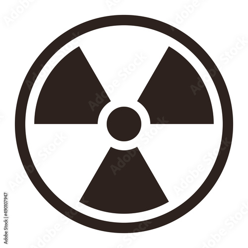 Radiation hazard sign. Symbol of radioactive threat alert