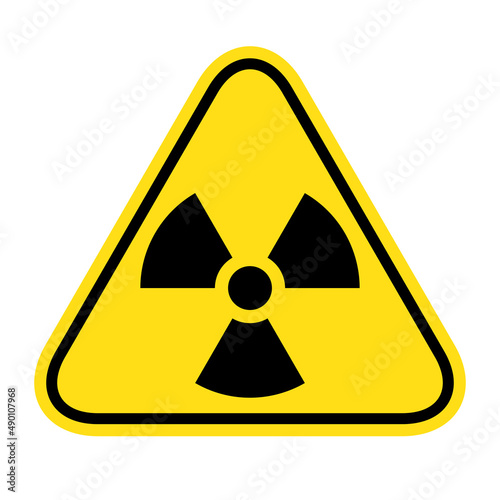 Radiation hazard sign. Symbol of radioactive threat alert