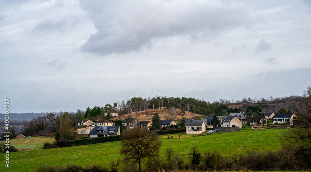 Landscape with birch trees in a village near Givet, France
Landscape with birch trees in a village near Givet, France