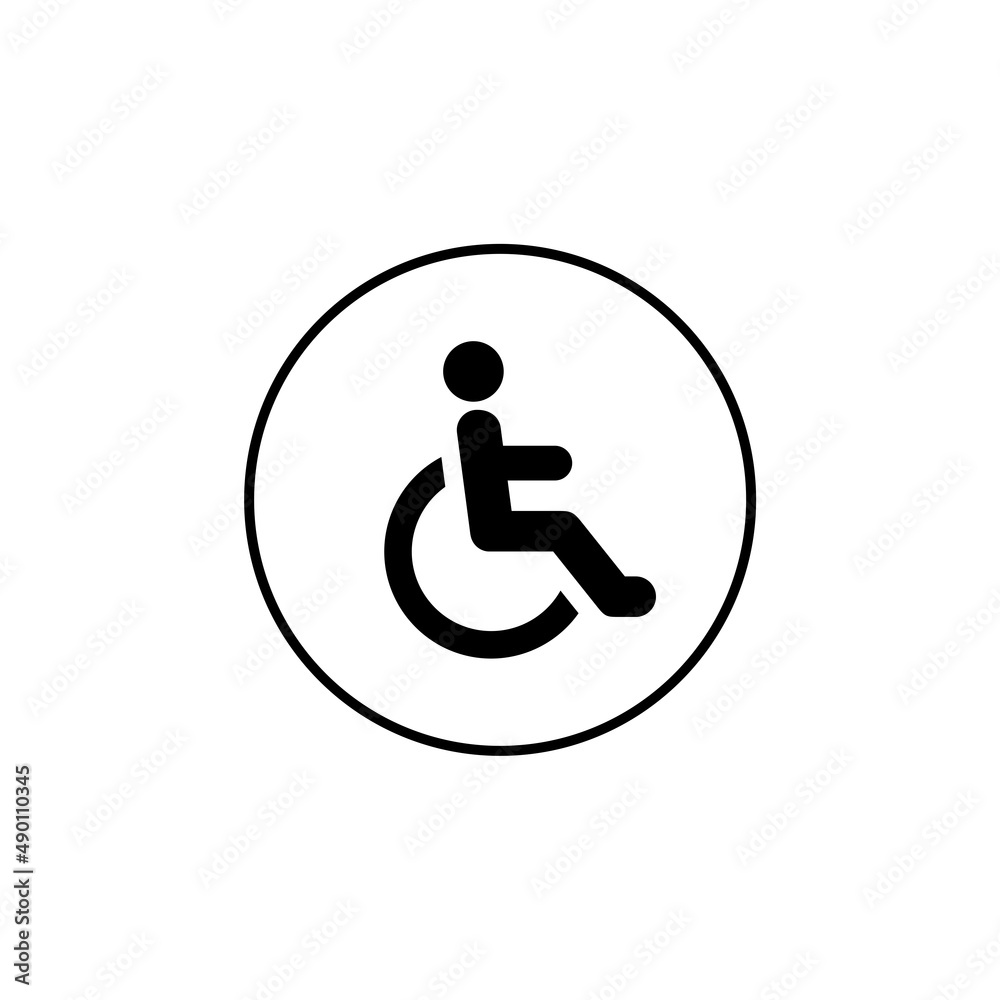 Wheel chair icon isolated on white background Wheel chair icon isolated on white background