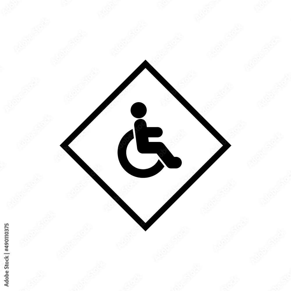 Wheel chair icon isolated on white background Wheel chair icon isolated on white background