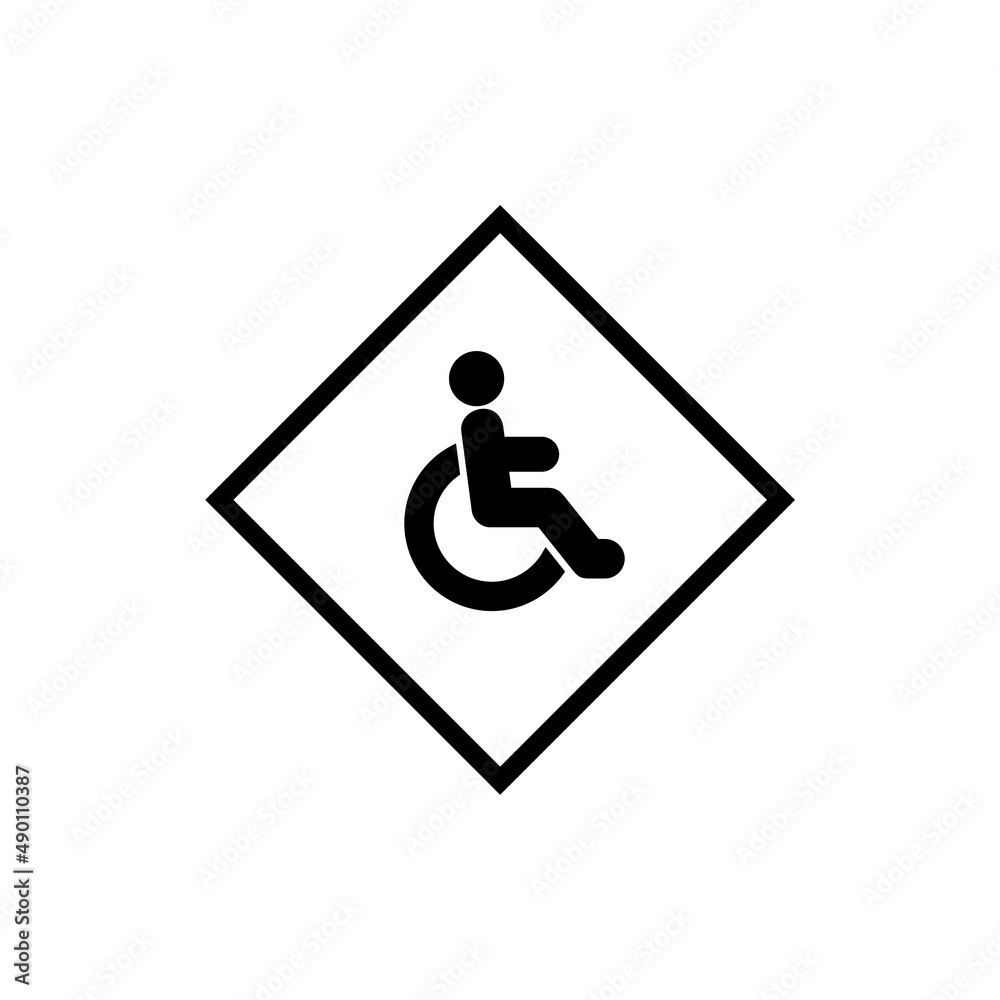Wheel chair icon isolated on white background Wheel chair icon isolated on white background
