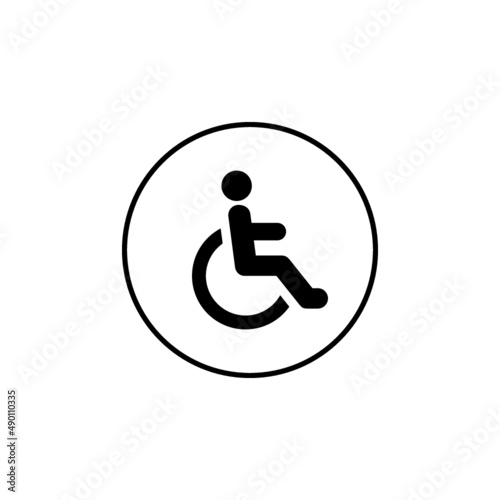 Wheel chair icon isolated on white background