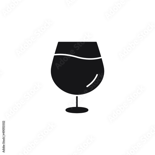 cognac glass icons  symbol vector elements for infographic web