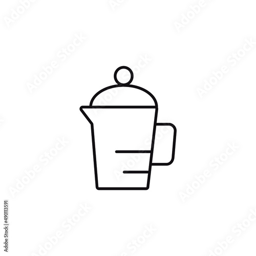 french press  icons  symbol vector elements for infographic web