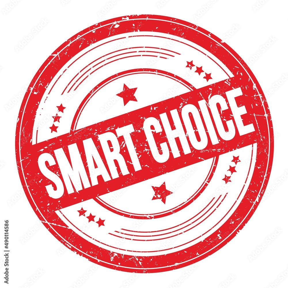 SMART CHOICE text on red round grungy stamp. SMART CHOICE text on red round grungy stamp.