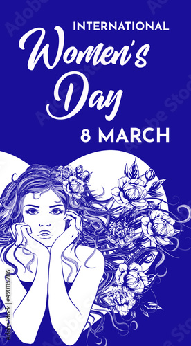 8 march international women's day vector illustration concept, can be used for landing page, template, ui, web, mobile app, poster, banner, flyer