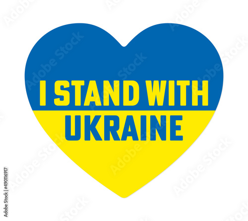 I Stand with Ukraine Pray for Ukraine Ukrainian flag Heart