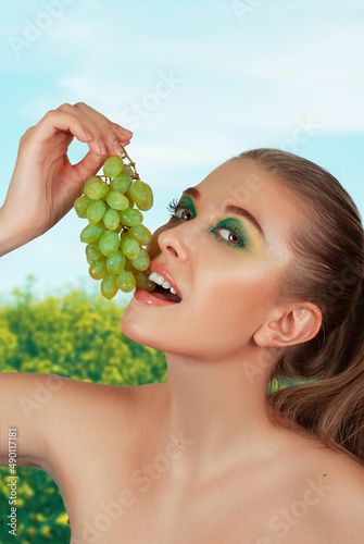Beautiful young woman with ...