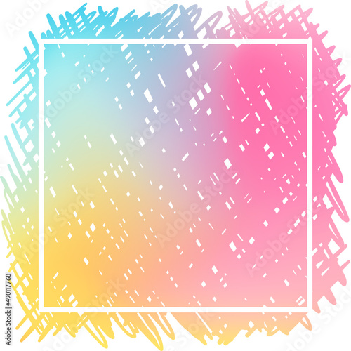 Doodle element holographic background. Colorful ink scribble. Bright colors element .
