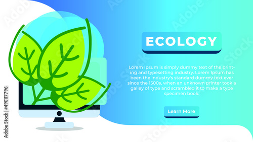 Ecology website banner design template