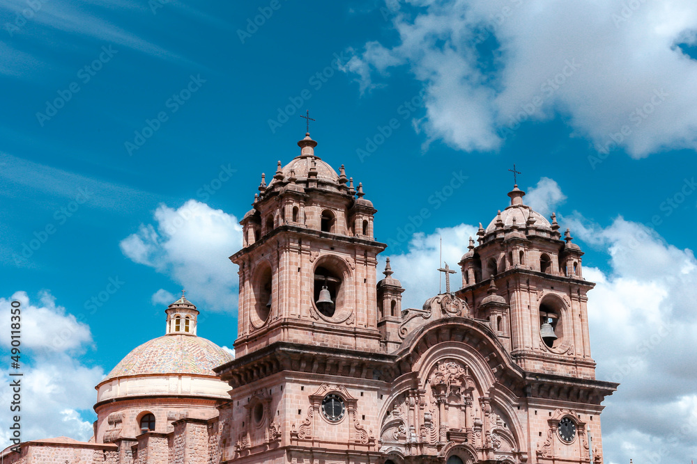Church in Cusco Peru. Iglesia de la compañia de Jesús 