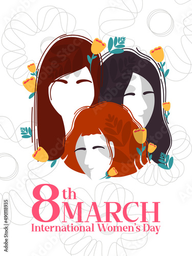 Happy International Women s Day 8th March greetings background