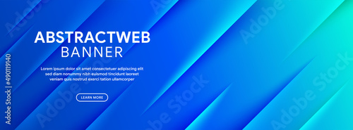 Modern gradient blue colorful cover header background template for website social media cover ads banner flyer invitation card landing page web design elements