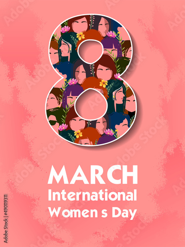 Happy International Women s Day 8th March greetings background