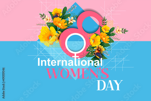 Happy International Women s Day 8th March greetings background