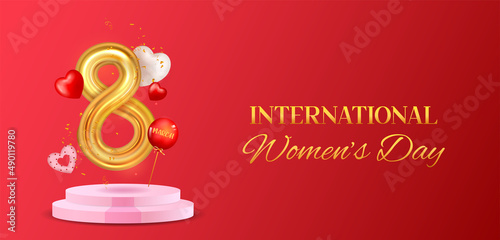 Happy International Women s Day 8th March greetings background