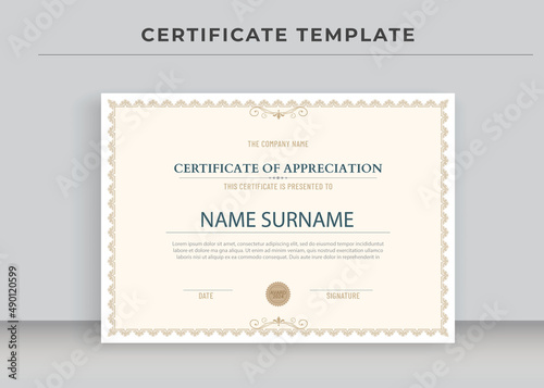Certificate of Appreciation template, Certificate of achievement, awards diploma