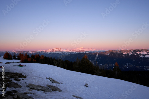 View from top of Semnoz mountain on La Tournette in France © Alexandre