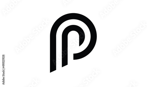 Letter PR RP P R initial based letter icon logo