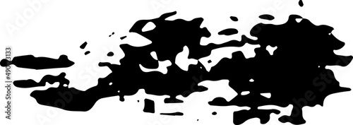 Grunge brush. Ink stroke. Acrylic paint line. Abstract freehand stroke.