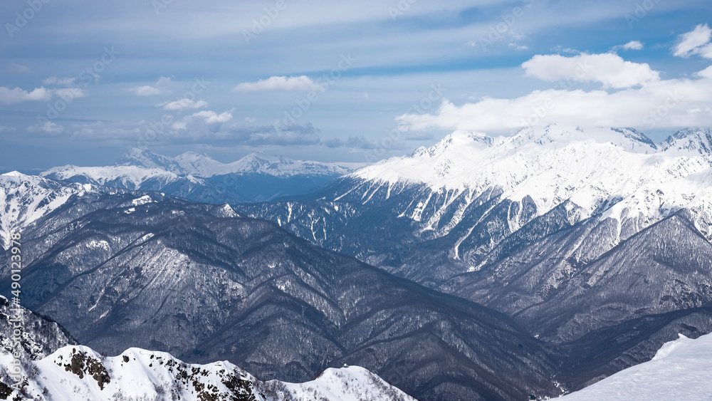 mountain landscape, resort Rosa Khutor