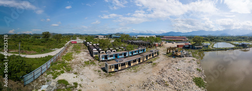 The Abandoned train Graveyard in Batang Kali, Selangor, Malaysia photo