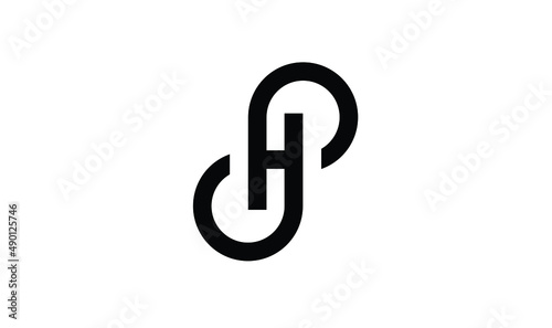 Letter HS, SH logo Template Vector