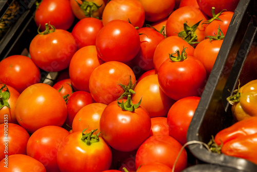 pasta, legumes, ham and different containers to store food

