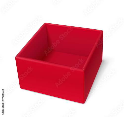 Red gift box for jewelry.