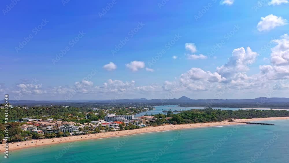 Noosa Heads beach aerial viewand ocean coast line. Queensland travel destination Noosa Heads beach aerial viewand ocean coast line. Queensland travel destination