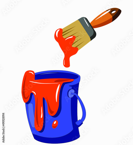 paint bucket with bruth