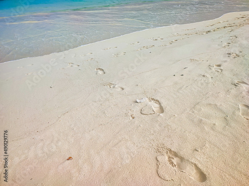 A view from the beach on Bonaire in the Caribbean photo