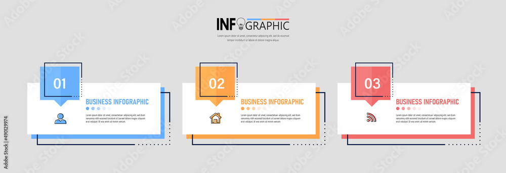 Presentation business infographic template vector.