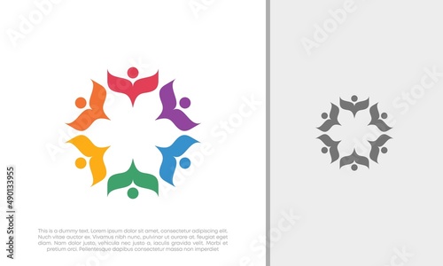 Global Community Logo Icon Elements Template. Community human Logo template vector. Community health care. Abstract Community logo.